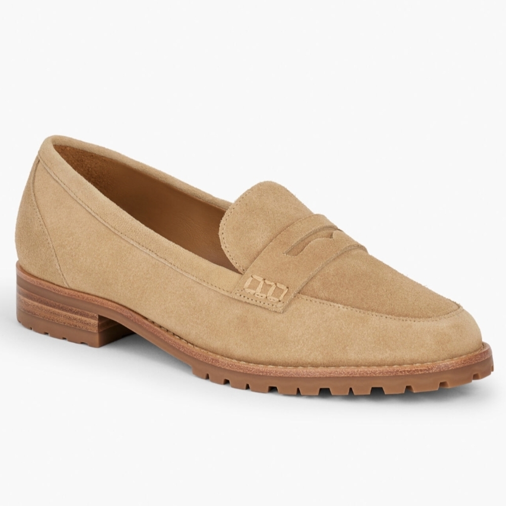 New Talbot's Suede Leather Cassidy Penny Loafers size 9